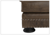 Foster Dark Brown Leather Sofa with Rolled Arms