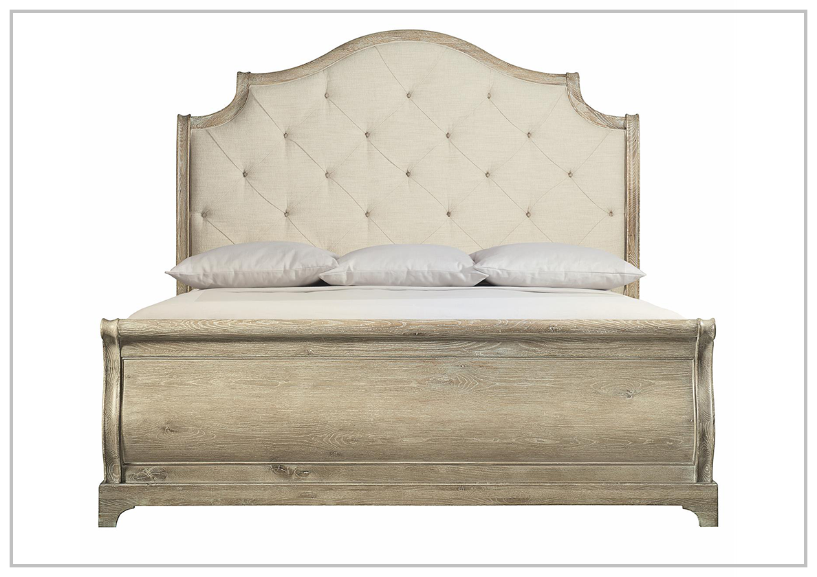 Rustic Patina Sleigh Bed by Bernhardt- Jennihome