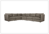 Preston L-Shaped Brown Leather Sectional Sofa