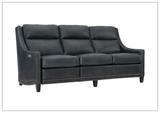 Bernhardt Richmond 3-Seater Black Leather Power Motion Sofa