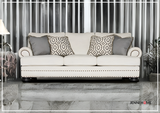 Bernhardt Foster 3-Seater Fabric Sofa with Nailhead Trim
