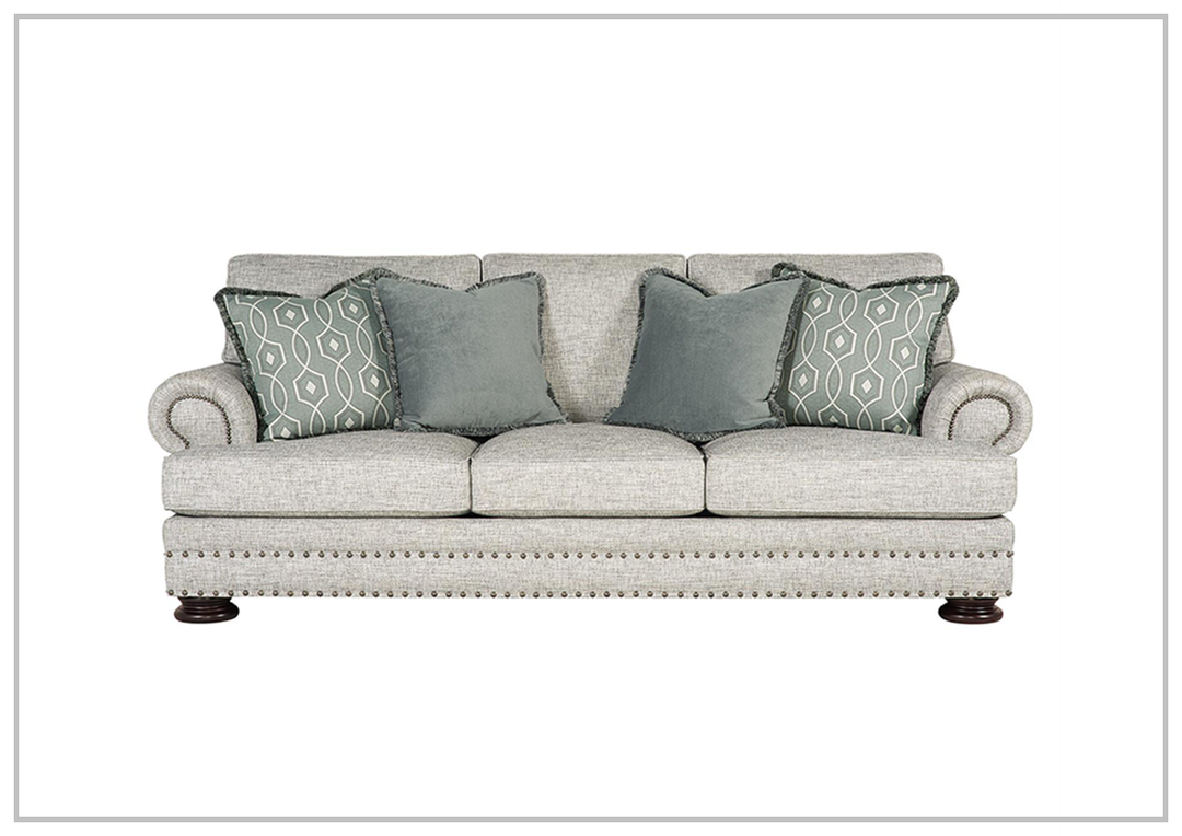 Bernhardt Foster 3-Seater Fabric Sofa with Nailhead Trim