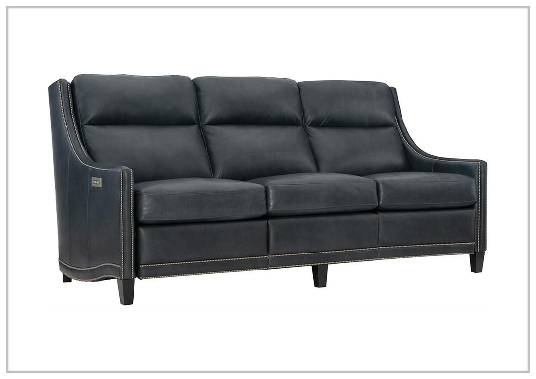 Bernhardt Richmond 3-Seater Black Leather Power Motion Sofa