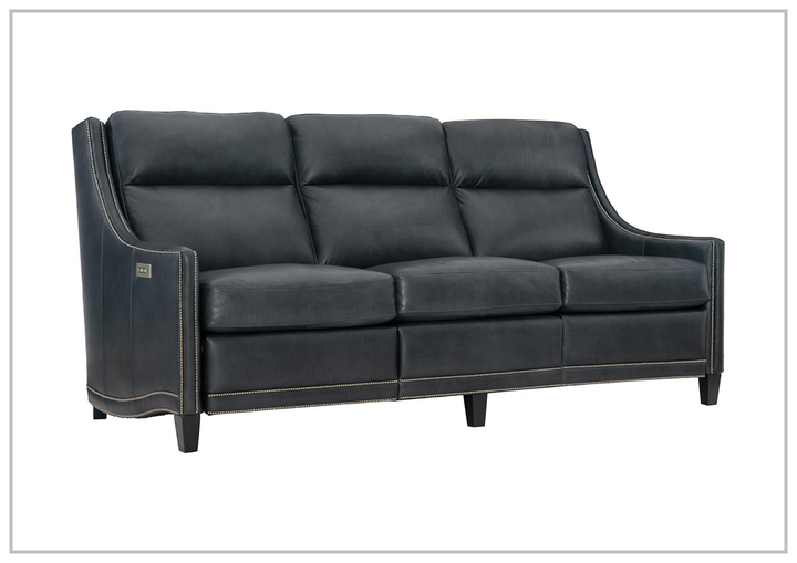 Bernhardt Richmond 3-Seater Black Leather Power Motion Sofa