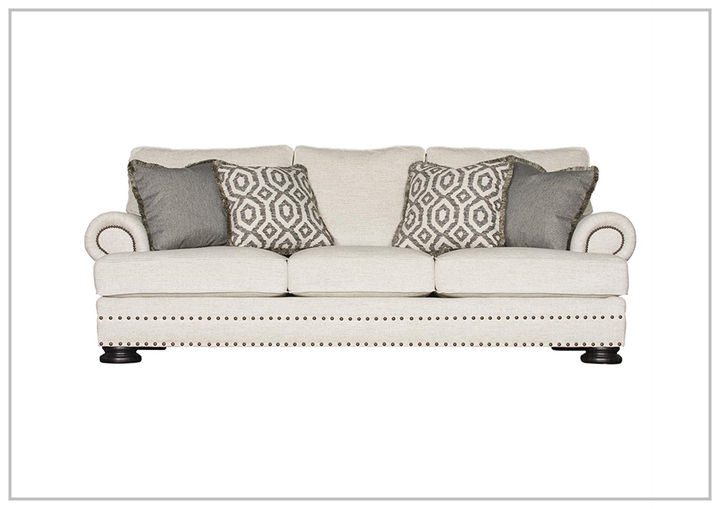 Bernhardt Foster 3-Seater Fabric Sofa with Nailhead Trim