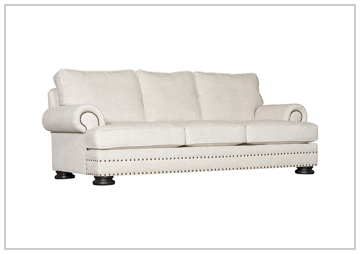 Bernhardt Foster 3-Seater Fabric Sofa with Nailhead Trim