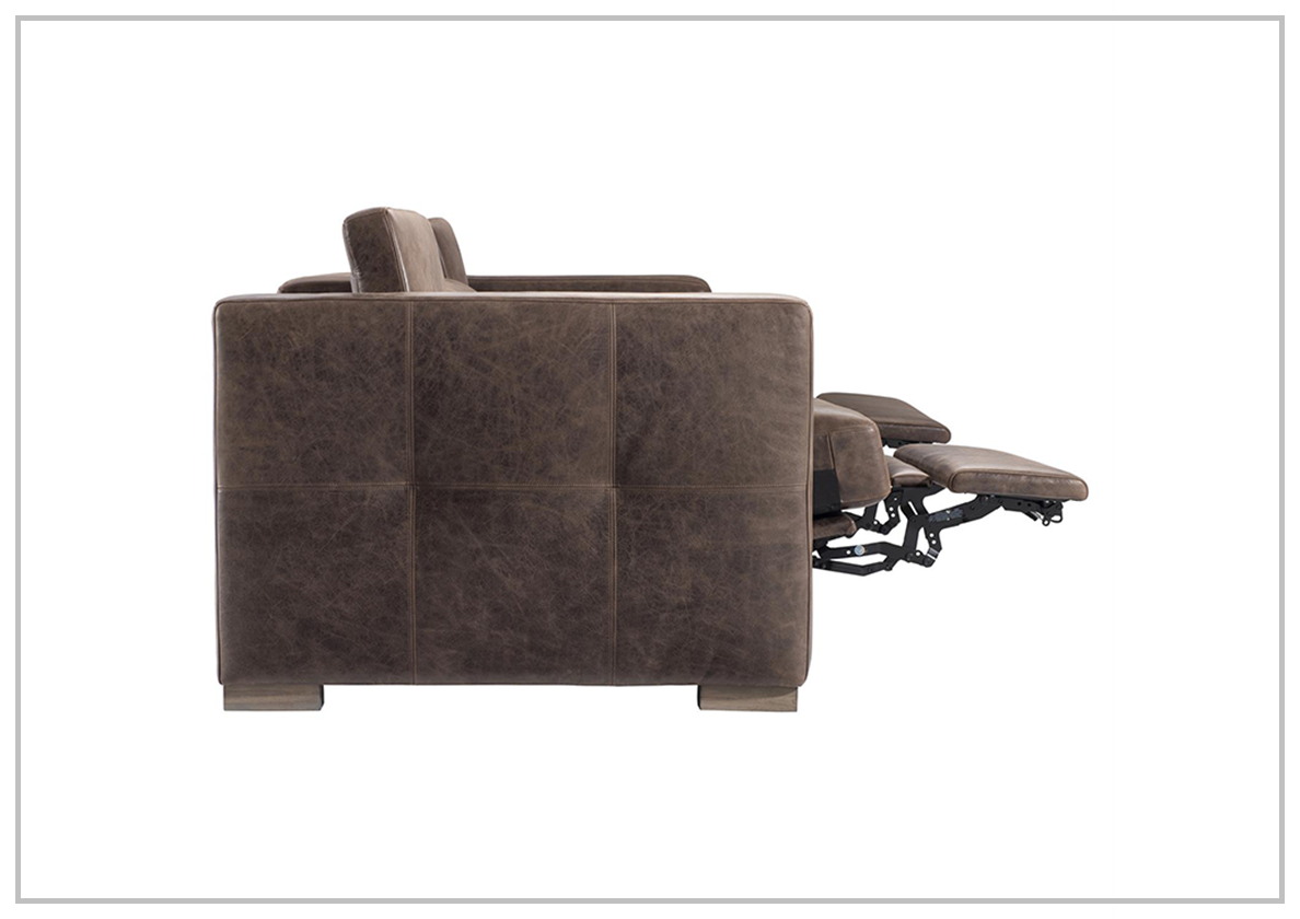 Arrezio Light Brown Leather Power Motion Sofa
