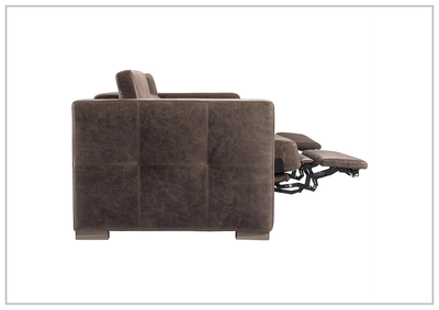 Arrezio Light Brown Leather Power Motion Sofa