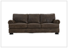 Foster Dark Brown Leather Sofa with Rolled Arms