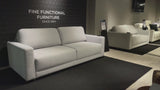 Luonto Belton Gray Fabric Sofa Sleeper With Manual or Power Option-SOFABED
