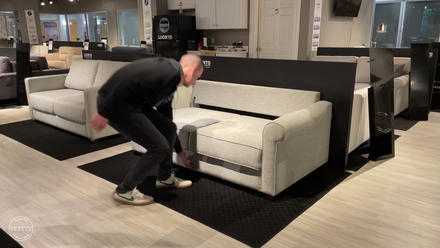 Charleston Fabric Sleeper Sofa With High Resilience Foam Mattress