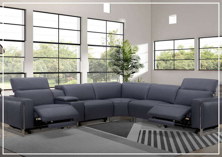 Picasso 6 Piece Italian Motion Reclining Sectional Sofa-Sectional Sofa-SOFABED