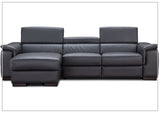 Gio Italia Allegra L-Shaped Leather Recliner Sectional Sofa