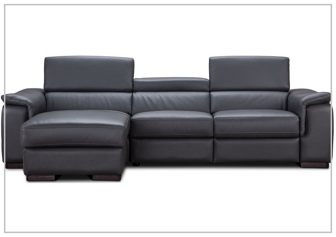 Gio Italia Allegra L-Shaped Leather Recliner Sectional Sofa