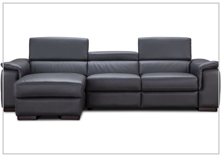 Gio Italia Allegra L-Shaped Leather Recliner Sectional Sofa