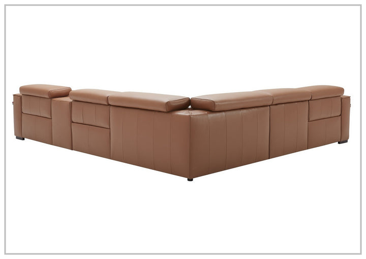 Gio Italia Aventura L-Shaped Leather Power Reclining Sectional Sofa