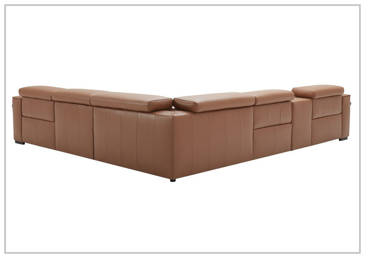 Gio Italia Aventura L-Shaped Leather Power Reclining Sectional Sofa
