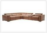 Gio Italia Aventura L-Shaped Leather Power Reclining Sectional Sofa