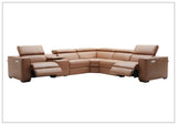 Gio Italia Aventura L-Shaped Leather Power Reclining Sectional Sofa