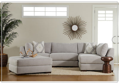 Geoffrey Gray Fabric Sectional Sofa