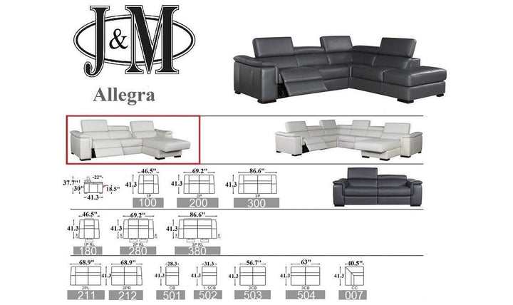 Allegra Sectional Sofa-Sectional Sofas-Jennifer Furniture